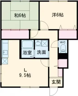 ヴィラさだいわ A【1階】の間取り