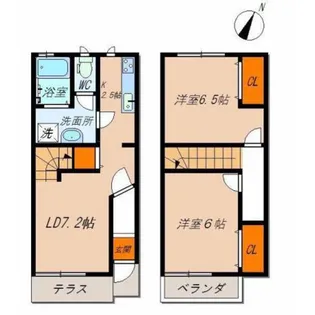 富山県富山市婦中町下轡田【一戸建】の間取り