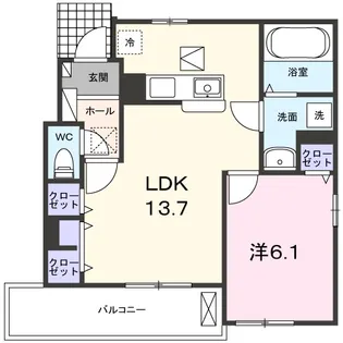 ジ・アピオン【1階】の間取り