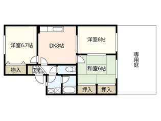 ドルフ井口台B棟【1階】の間取り