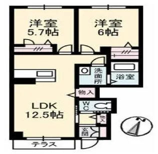 グランルーフ レジデンス【1階】の間取り