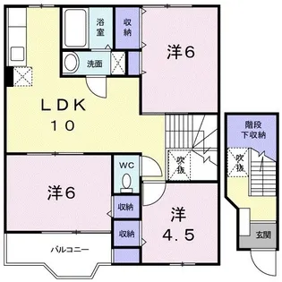 京都府南丹市園部町木崎町下ヲサ【アパート】の間取り
