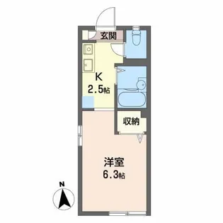 1Rの間取り画像