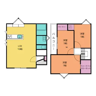 栃木県宇都宮市御幸ケ原町【一戸建】の間取り