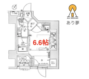 レーヴ横浜蒔田フェルクルール【4階】の間取り