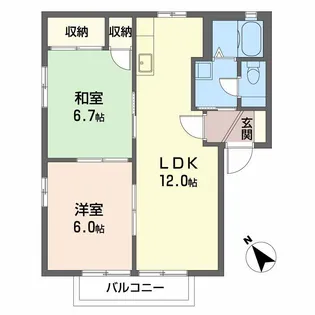 フォーレス下松【2階】の間取り