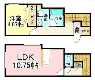 福岡県北九州市小倉南区若園2【アパート】の間取り
