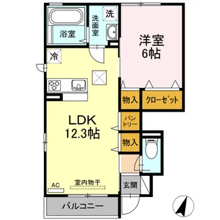 宮城県宮城郡利府町森郷字仲町浦【アパート】の間取り