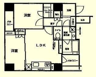 東京都中央区銀座8【マンション】の間取り