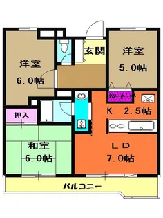 薬園台ガーデンヒルズ【3階】の間取り