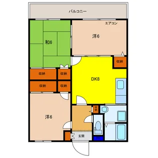 広島県三次市十日市東6【マンション】の間取り