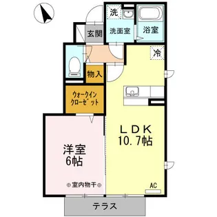 カタクラーサ【1階】の間取り