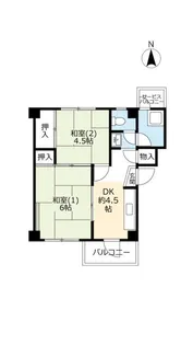 UR総持寺【5階】の間取り