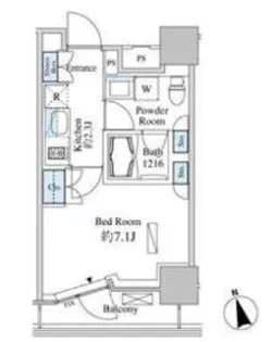 ベルファース芝浦タワー【14階】の間取り