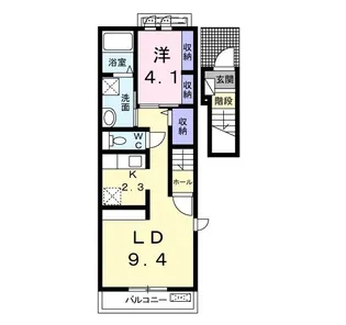 広島県広島市安佐南区八木4【アパート】の間取り