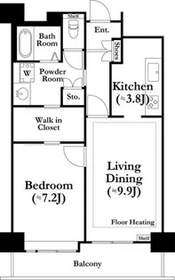 河田町ガーデン 4号棟【6階】の間取り