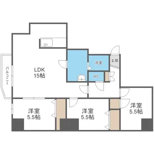 セピア山の手【6階】の間取り