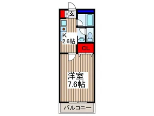 クレスト所沢【1階】の間取り