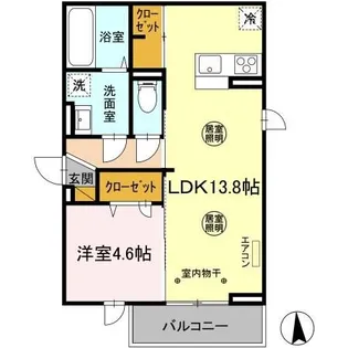 メルウェル城南【3階】の間取り