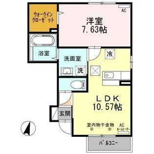 シャンテ城下A【1階】の間取り