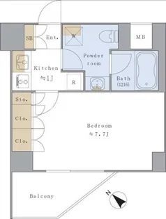 Brillia ist 千駄ヶ谷【4階】の間取り