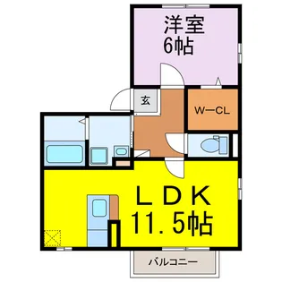 グランメール桜町C【2階】の間取り
