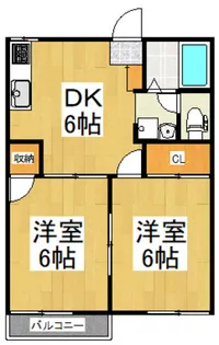 ヒカリハイツA【2階】の間取り