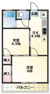 泉コーポ【1階】の間取り