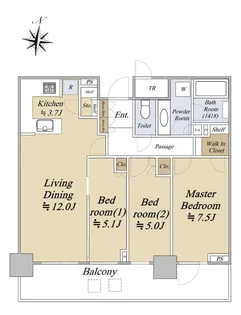 パークタワー西新宿【33階】の間取り