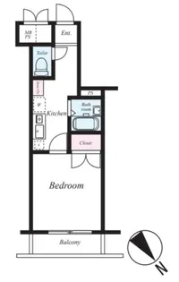 メインステージ日本橋箱崎【6階】の間取り