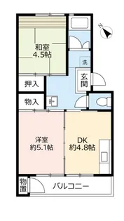 UR新多聞【5階】の間取り