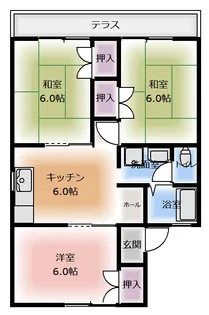 セジュール内田B棟【1階】の間取り