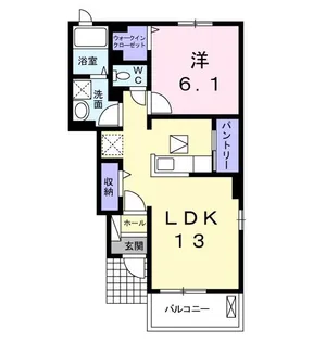 ベルデ・イーストB【1階】の間取り