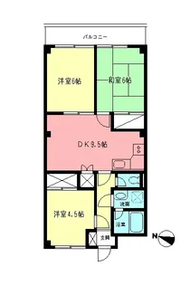 パークヒル東百合丘【2階】の間取り