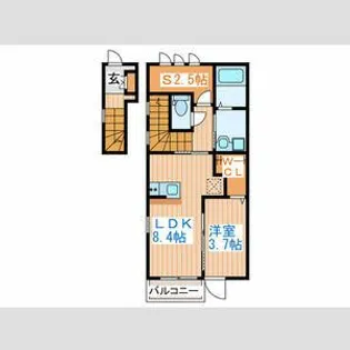 フェリーチェ荒井N【2階】の間取り