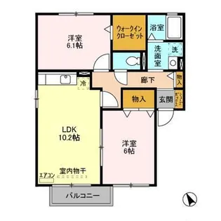 ラ・パストラル F・G【2階】の間取り