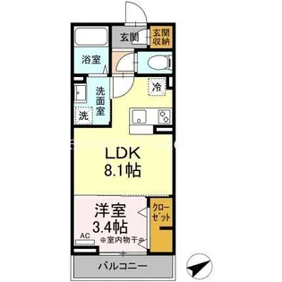グラディーヴォレ【3階】の間取り