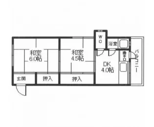 第二晴風荘【2階】の間取り