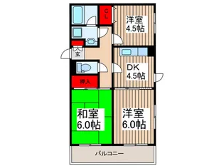 シャイン東川口第3【3階】の間取り