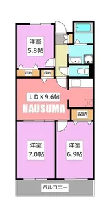 ネオ・プロミネンス【5階】の間取り