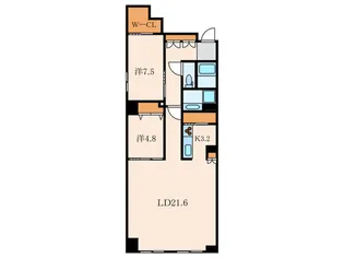 グラマシー恵比寿【1階】の間取り