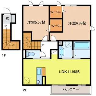 Chainon(シェノン) A棟【2階】の間取り