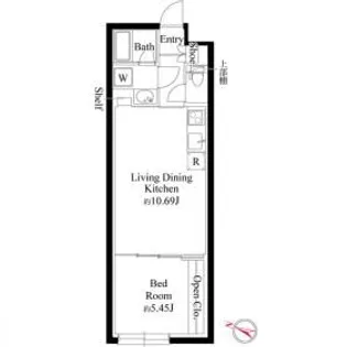 グランパセオ代々木上原【1階】の間取り