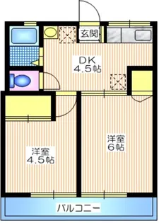 シティハイム ローズ【1階】の間取り
