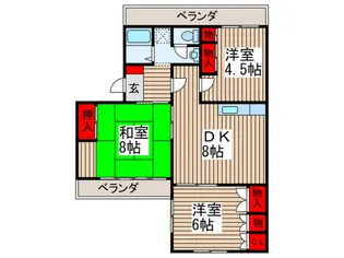 エンブレム上尾【4階】の間取り