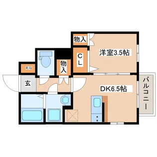 clar【1階】の間取り