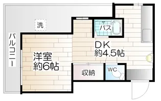 東須磨八木マンション【4階】の間取り