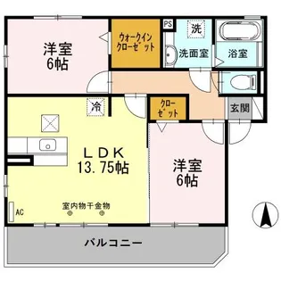 アムール丹陽【1階】の間取り