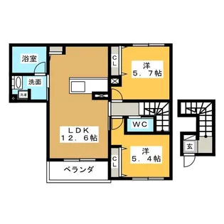 サニーグレイス【2階】の間取り