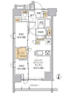 リビオメゾン東池袋【4階】の間取り